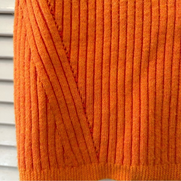 Orange Ribbed Sweater Top - Picture 3 of 3